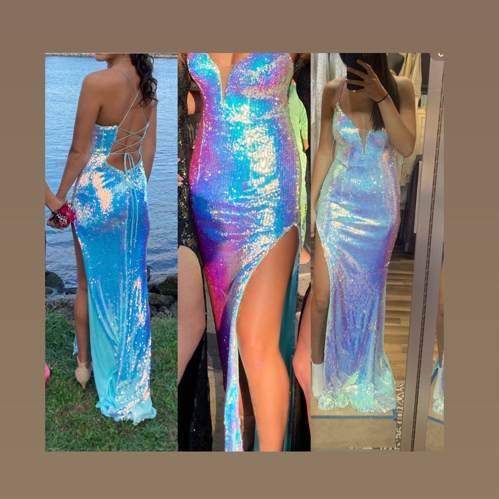 LONG IRIDESCENT PROM/HOCO DRESS